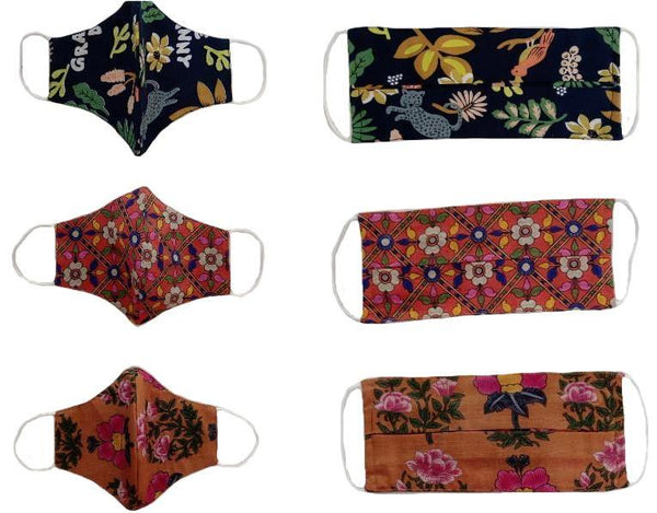 Monochrome and floral masks