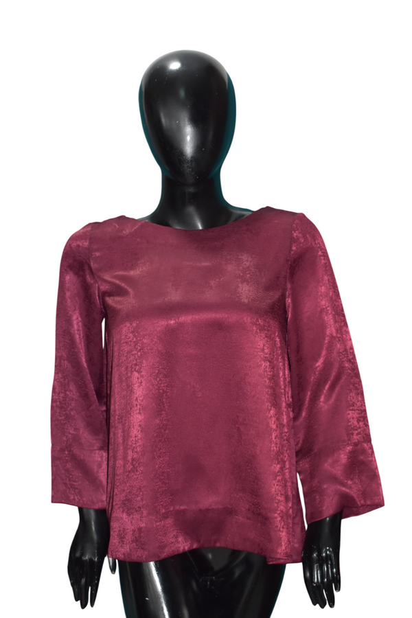 Maroon Silk Blouse
