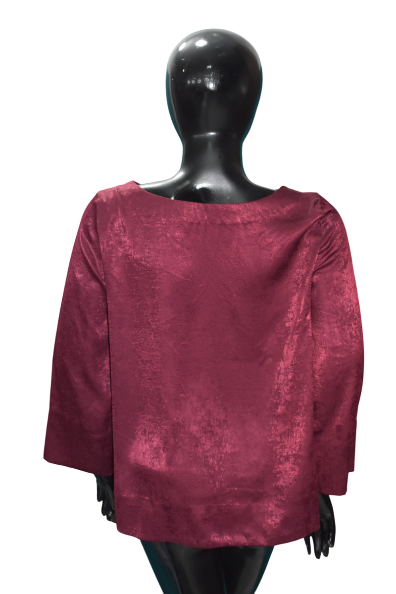 Maroon Silk Blouse