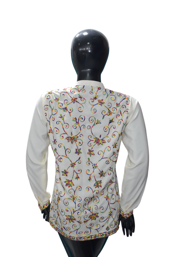 Cream Embroidered Jacket