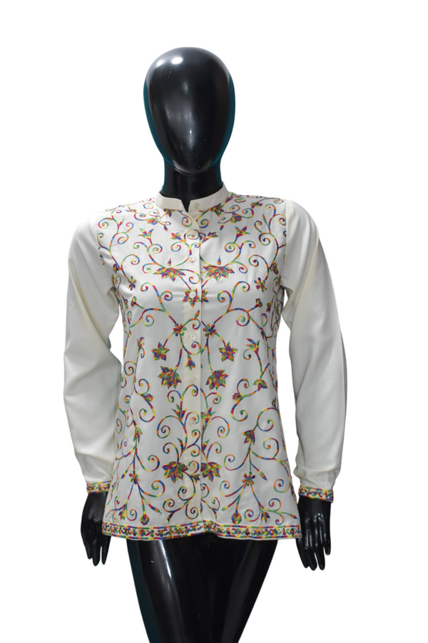 Cream Embroidered Jacket
