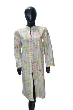 White Coat Style Kurta