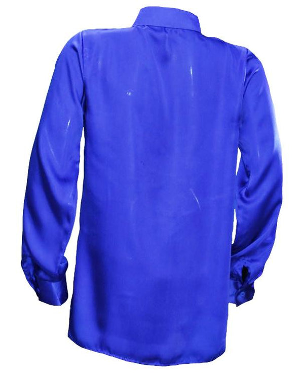Electric Blue Silk Shirt
