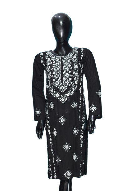 Black Chikankari Kurta