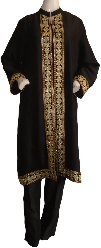 Black and Gold Formal Coat