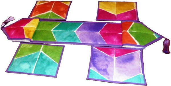 Tie and Dye Runner with Table Mats