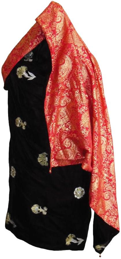 Black Gangajamini Embroidered Shawl