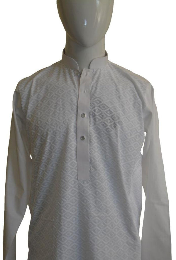 Pearly White Embroidered Shalwar Kameez