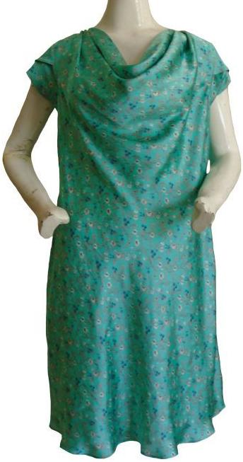 Sea Green Silk Dress