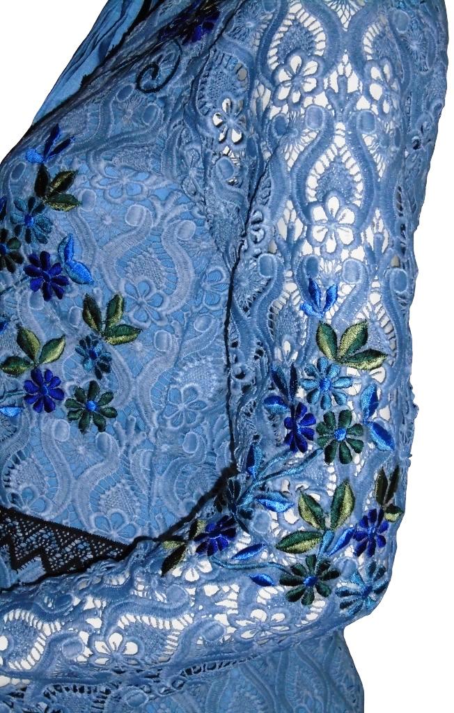 Blue Bow Lace Dress