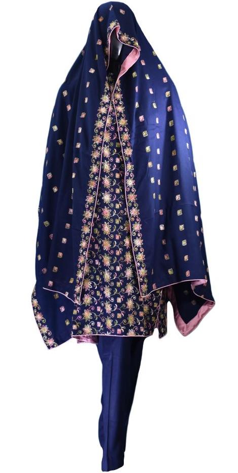 Blue Embroidered Ensemble