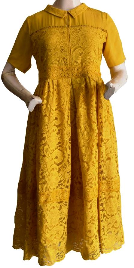 Mustard Lace Dress