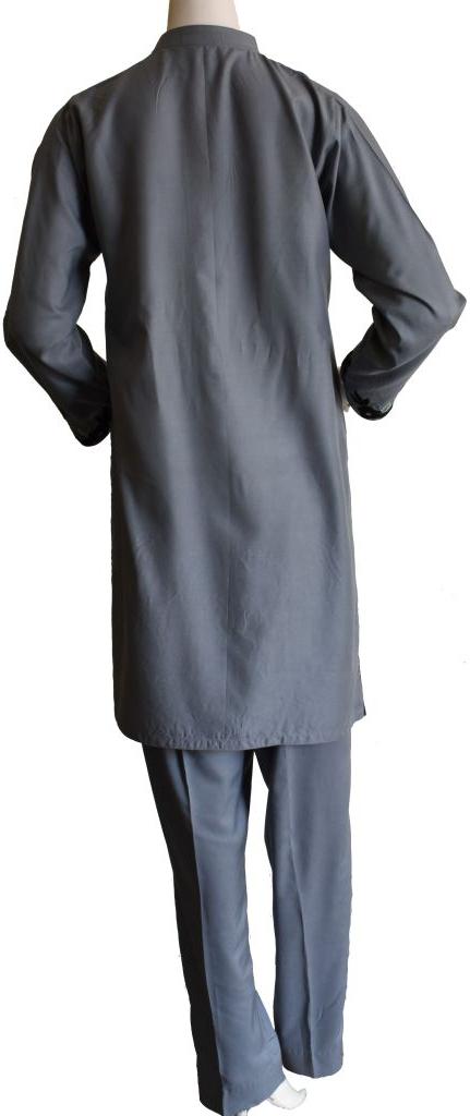 Steel Grey Embroidered Suit