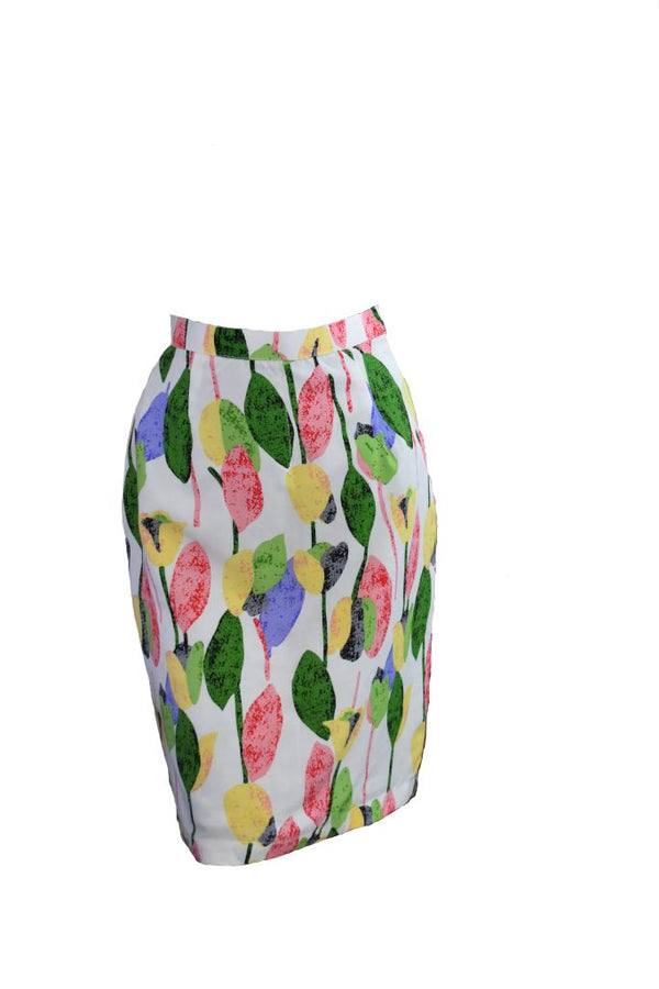 Linen colourful skirt