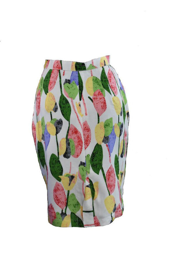 Linen colourful skirt
