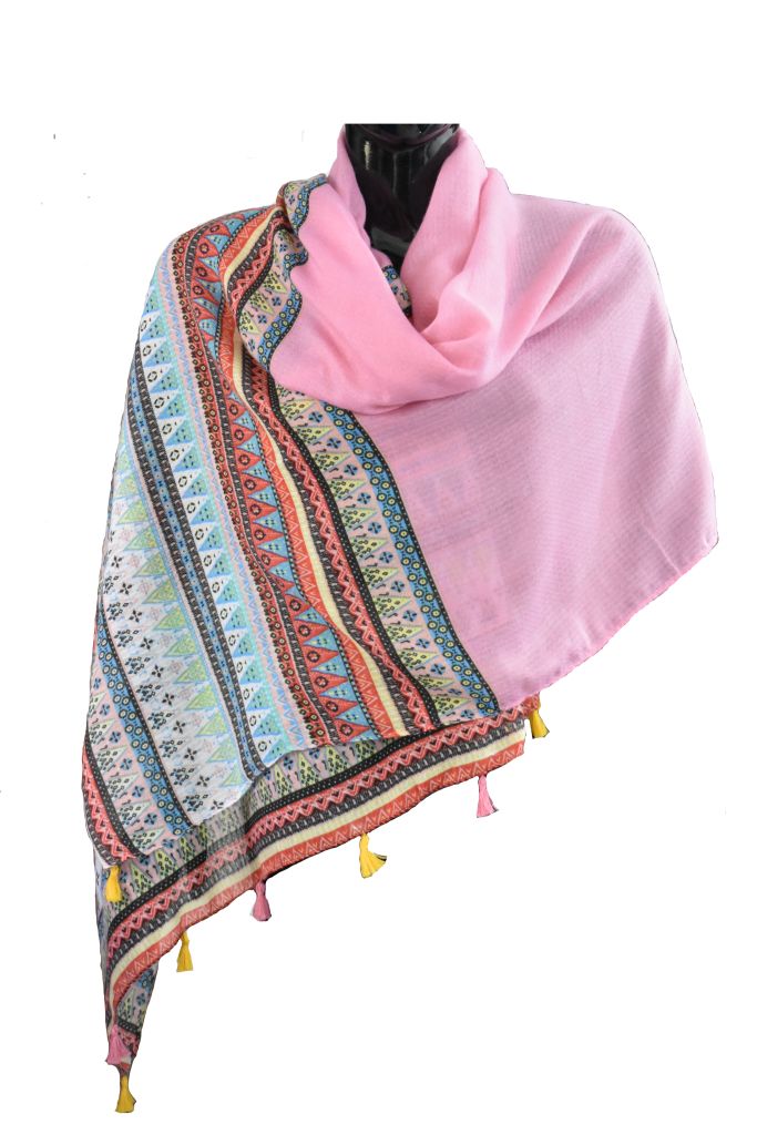 Pink Abstract Scarf