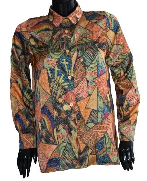 Brown abstract shirt