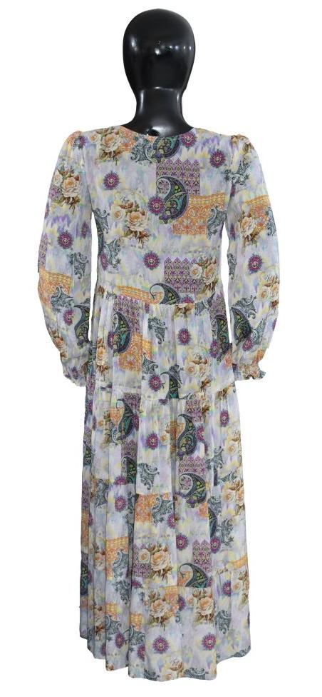 Lilac Printed Maxi Dress