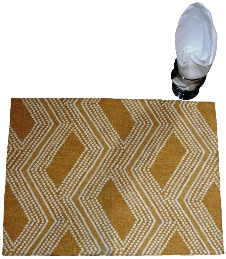 Gold and White Tablemat Set