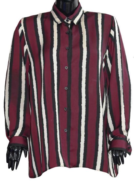 Maroon Striped Shirt