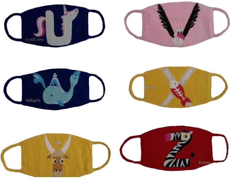 Alphabet, Frozen, Sponge Bob, Ballerina and Funky Animal Masks