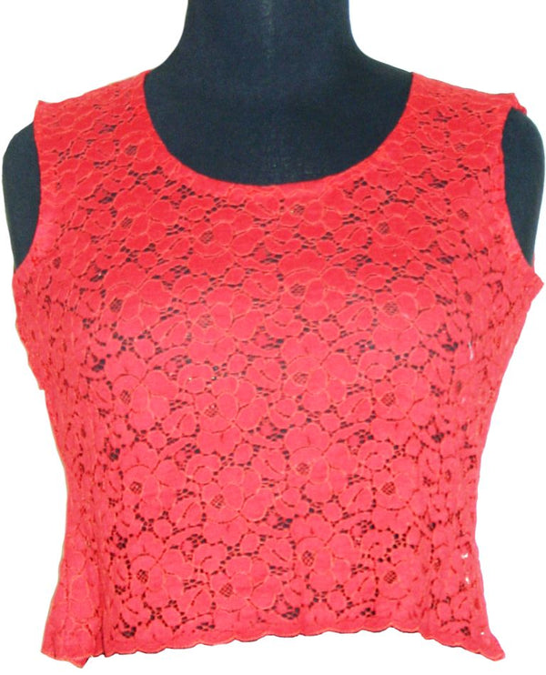 Red lace top